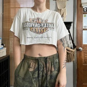 Crop Harley Davidson Tee